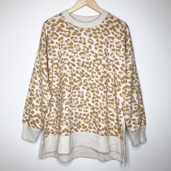 aerie Sweaters - AERIE Dessert Oversized Leopard Sweatshirt